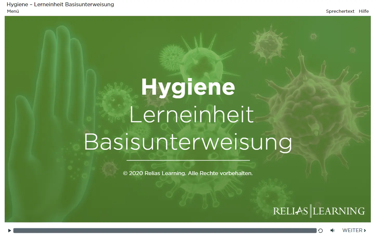 kostenloser Probekurs: Hygiene - Lerneinheit Basisunterweisung im Gesundheitswesen von Relias