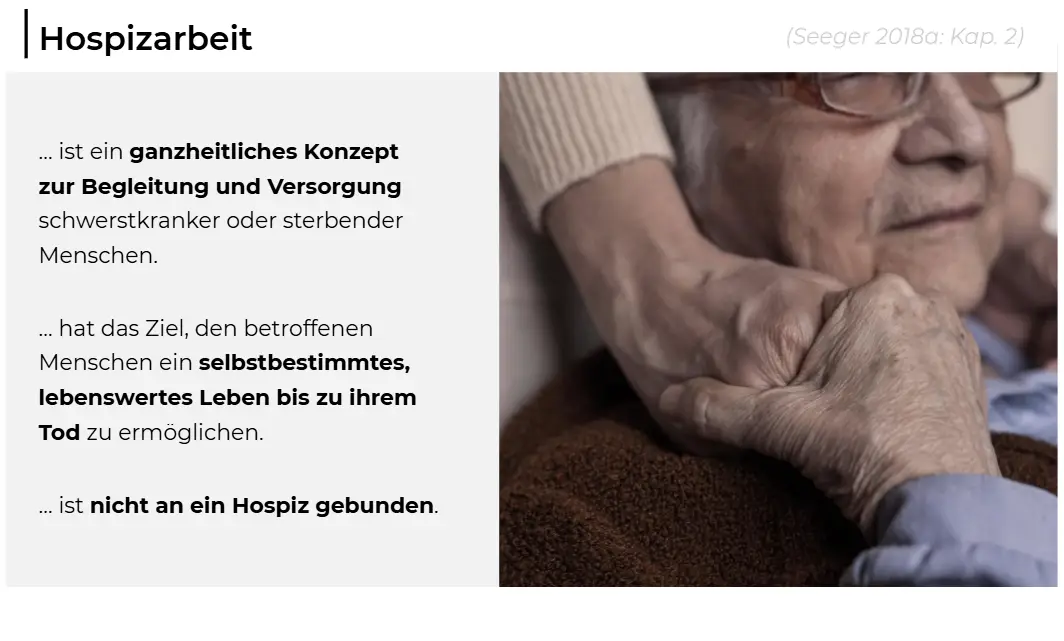 Begleitende Hand hält die einer älteren Person – Symbolbild für Hospizarbeit.