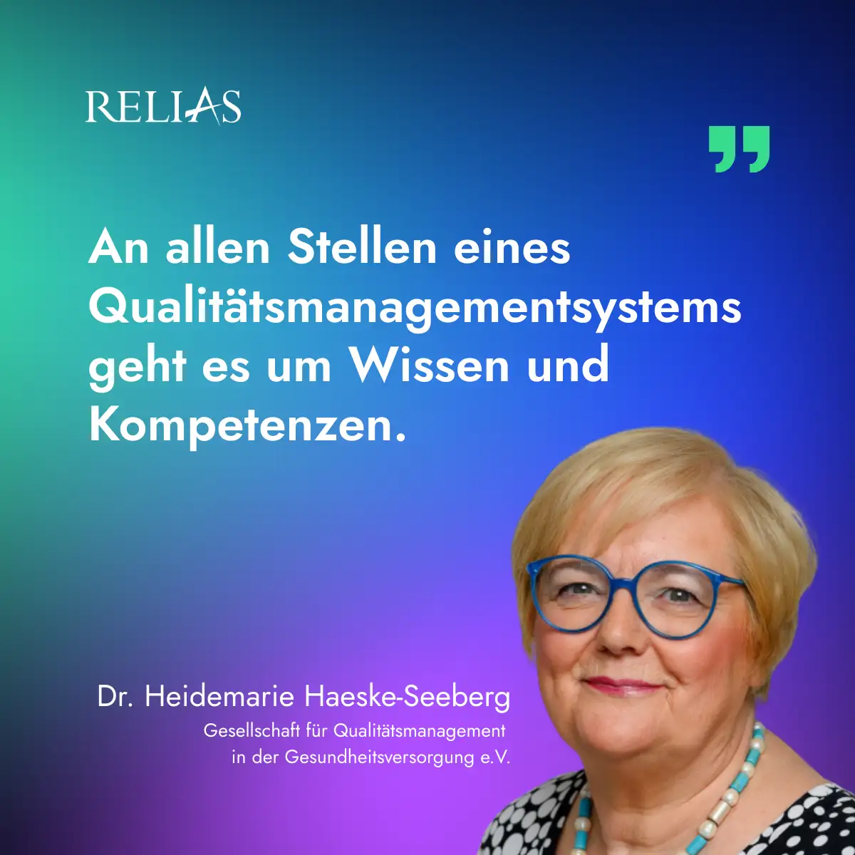 Zitat Hedemarie Haeske-Seeberg Wissensmanagement im Gesundheitswesen