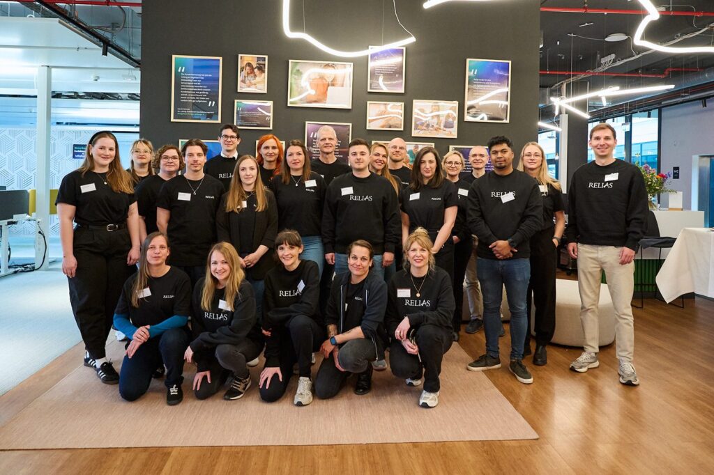 Gruppenfoto des Relias Teams beim Anwendertreffen 2026 in Berlin