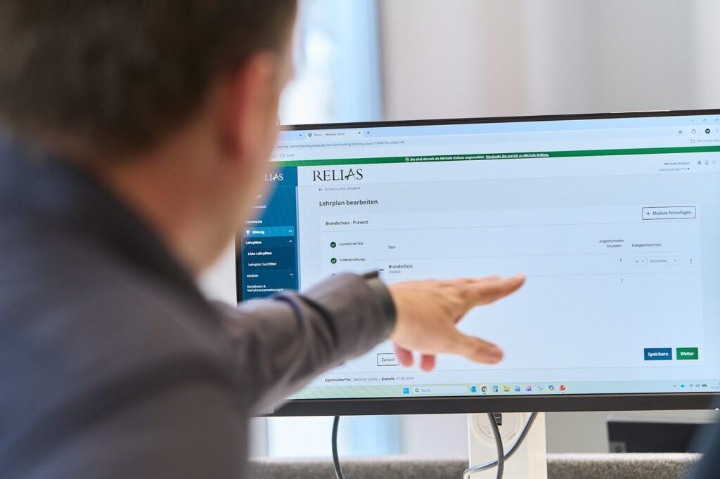 Live-Einblick in die Relias Plattform beim Anwendertreffen 2026 in Berlin