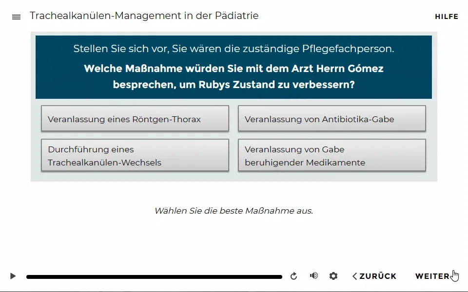 E-Learning-Kursreihe Pädiatrie: Fallbeispiel Ruby