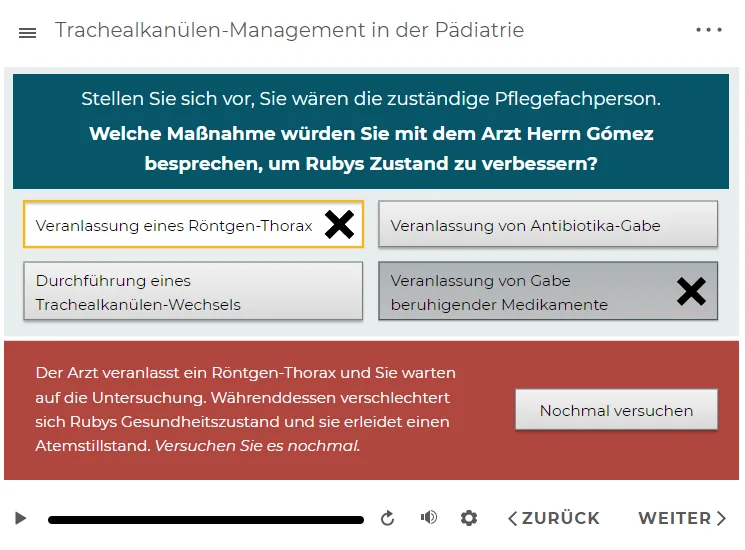 E-Learning-Kurse pädiatrische Pflege: Fallbeispiel Ruby