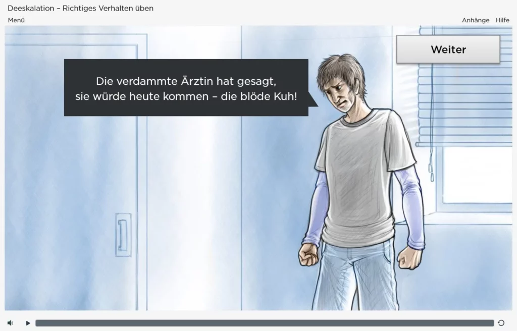 Deeskalationstraining-verbale Aggression-Szenario-1