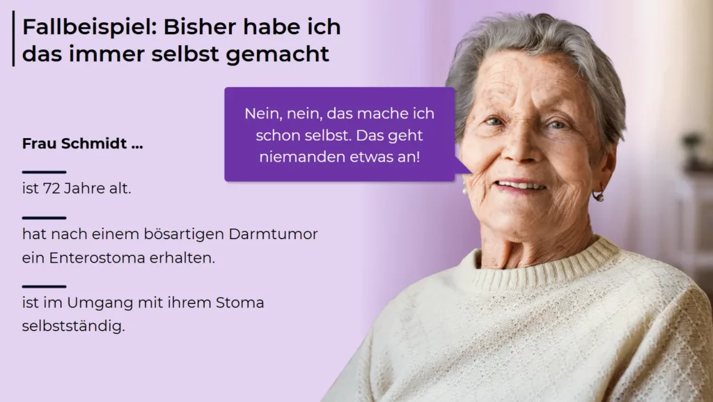 Ausschnitt E-Learning-Kurs Enterostoma Versorgung
