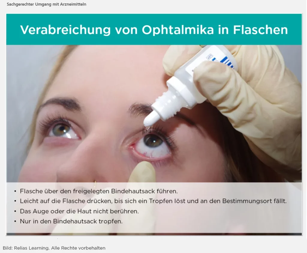 verabreichung von ophtalmika in flaschen