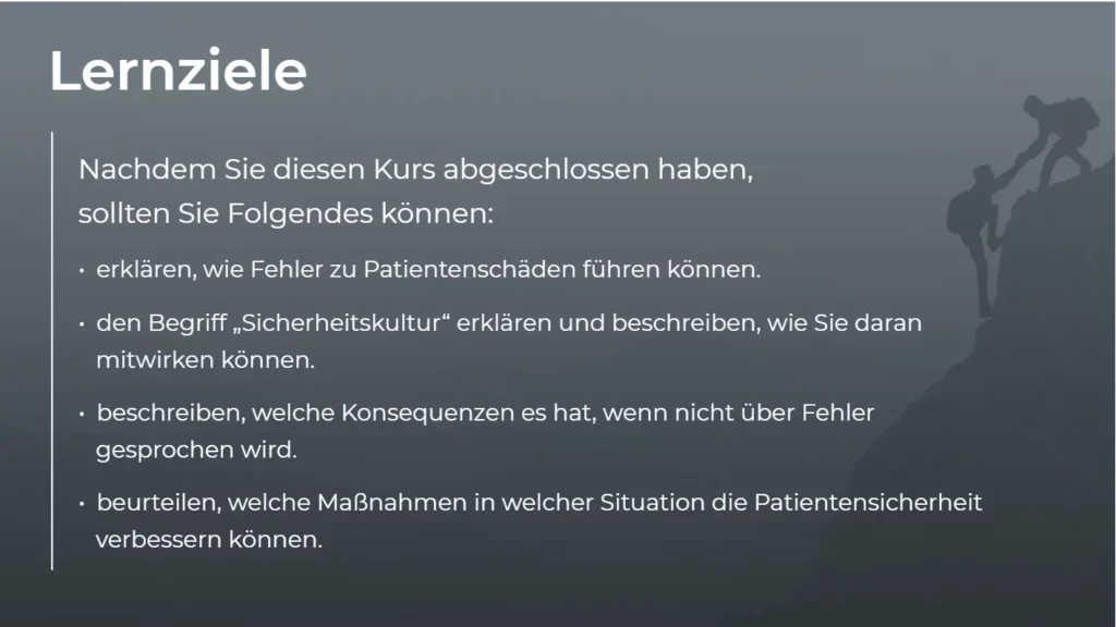 Lernziele Patientensicherheit im Krankenhaus - Relias Pflege Fortbildungen